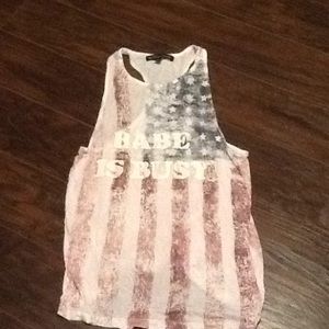 Babe is busy flag shirt